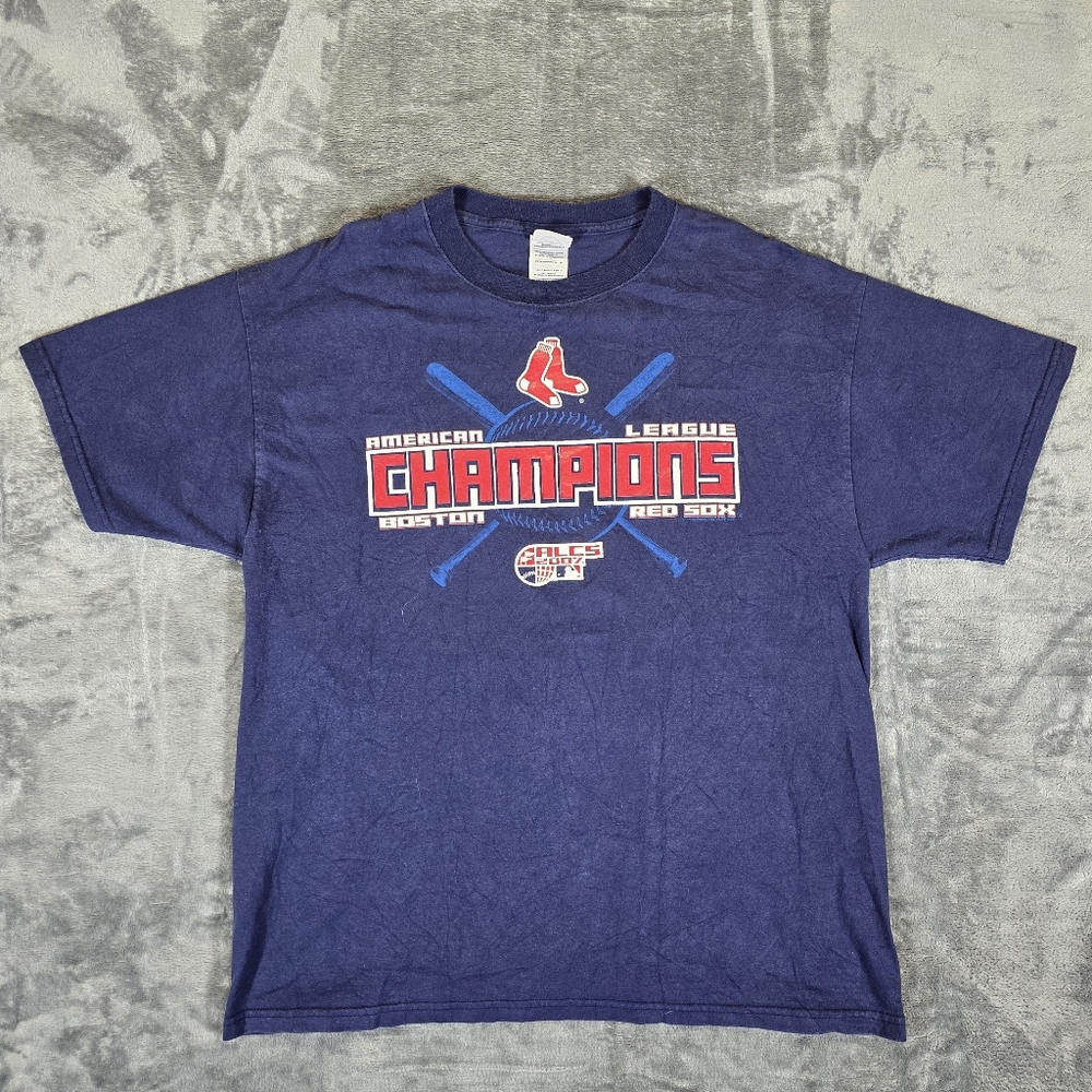 Y2K American League Champions Boston Red Sox 2007 T Shirt Size Large